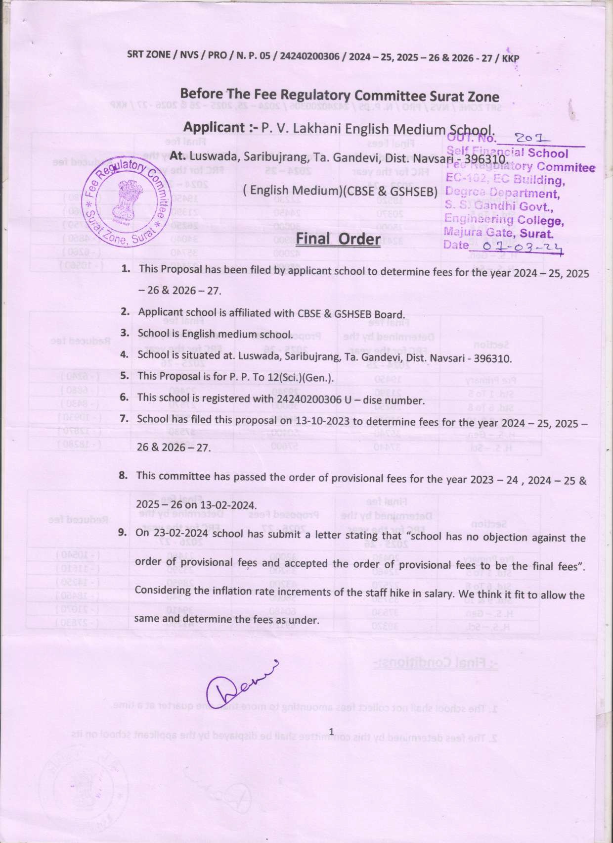 FRC Order Page 1