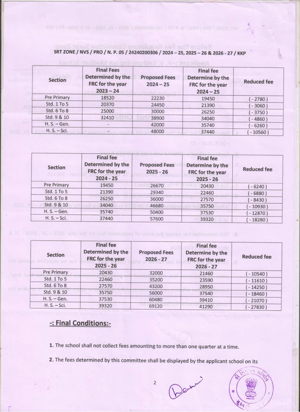 FRC Order Page 2